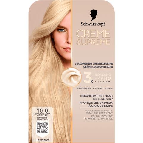 Schwarzkopf Creme Supreme Haarkleuring 10-0 Natuurlijk Extra Lichtblond