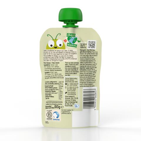 Olvarit Knijpfruit 6+ Peer Banaan 100 gram