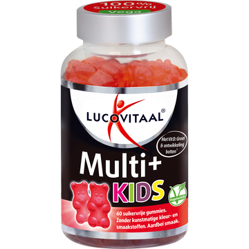 Lucovitaal Multi+ Kids Suikervrije Gummies Aardbei 60 — 60 stuks