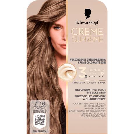 Schwarzkopf Creme Supreme Haarkleuring 7-16 Cool As Donkerblond