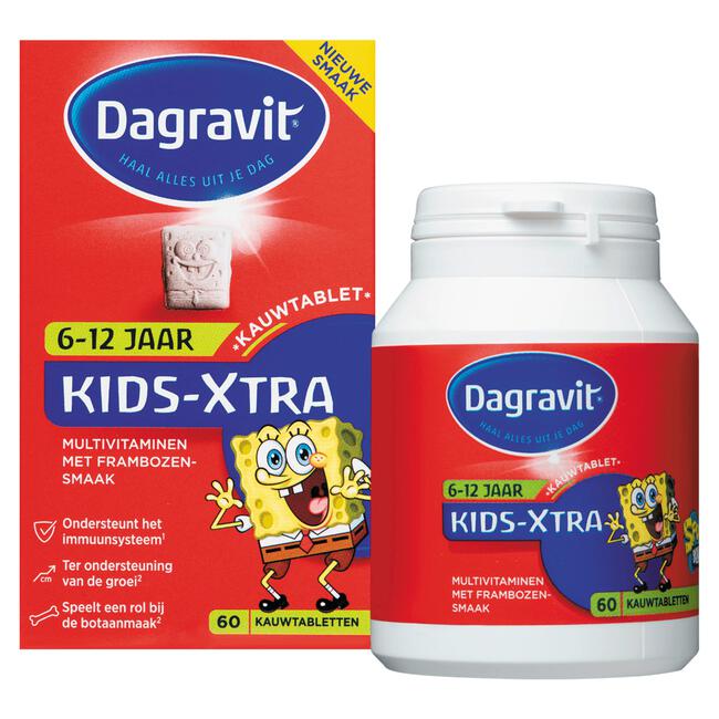 Dagravit Kids-Xtra 6-12 jaar 60 kauwtabletten