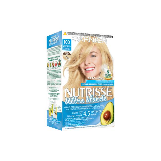Garnier Nutrisse Crème Permanente Haarverf 100 Zeer Licht Natuurlijk Blond