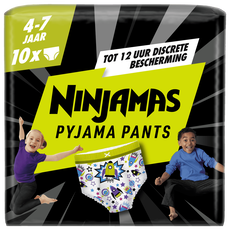 Ninjamas Pants Luierbroekjes Jongen Maat 7 4-7 Jaar 10 Stuks