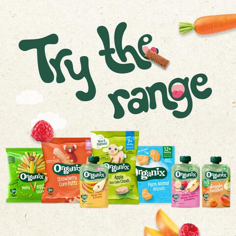 Organix Bio Luchtige Rijstwafeltjes Appel 12+ Maanden 40g
