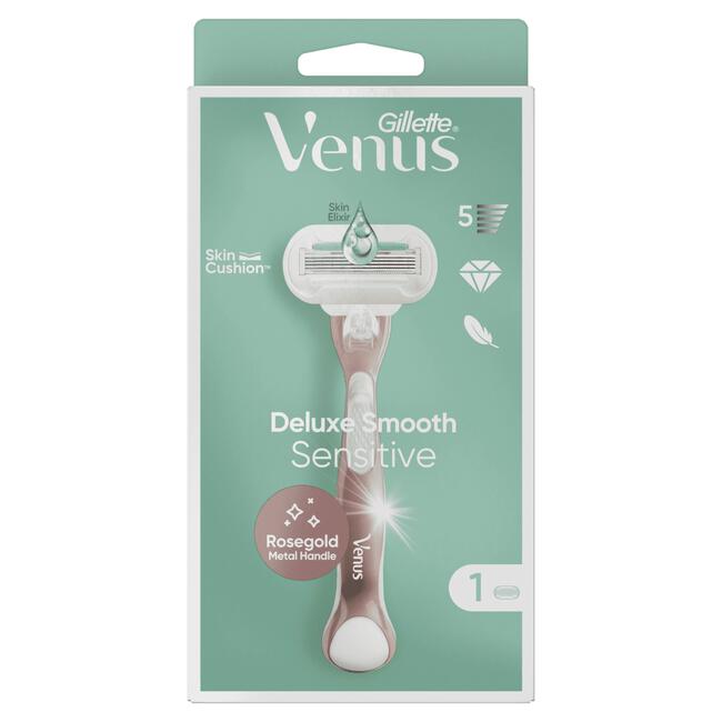 Gillette Venus Deluxe Smooth Sensitive Rose Gold Scheersysteem 5 Blades