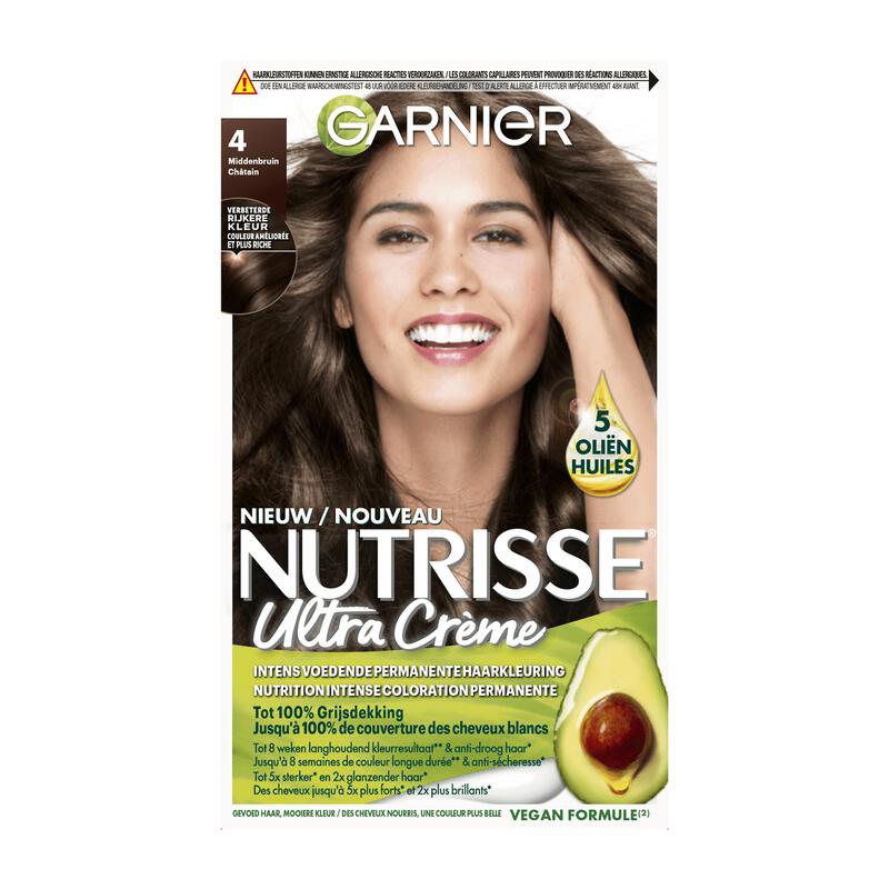 Garnier Nutrisse Crème Permanente Haarverf 4 Middenbruin