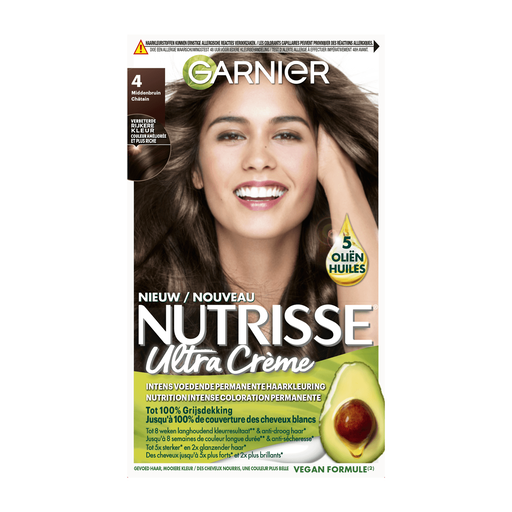 Garnier Nutrisse Crème Permanente Haarverf 4 Middenbruin