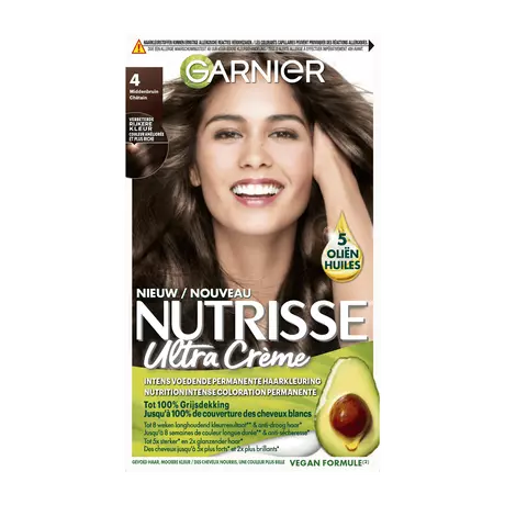 Garnier Nutrisse Crème Permanente Haarverf 4 Middenbruin