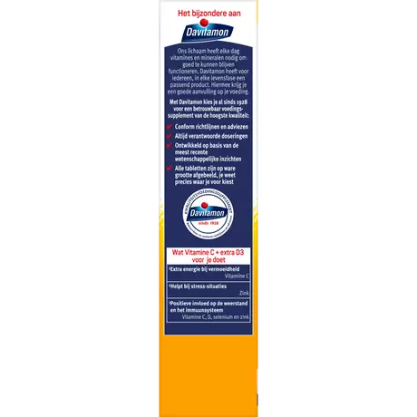 Davitamon Vitamine C Forte + D3 Voordeelverpakking Bruistabletten 30 stuks