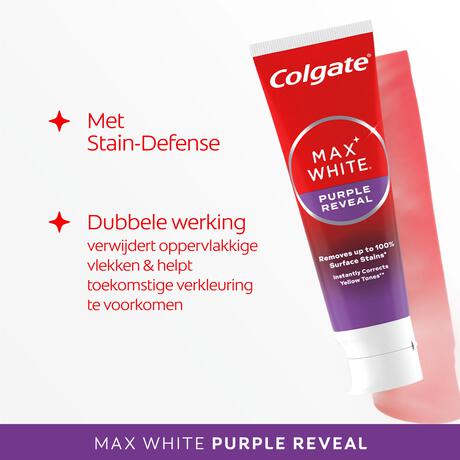 Colgate Max White Purple Reveal Tandpasta 75 ML