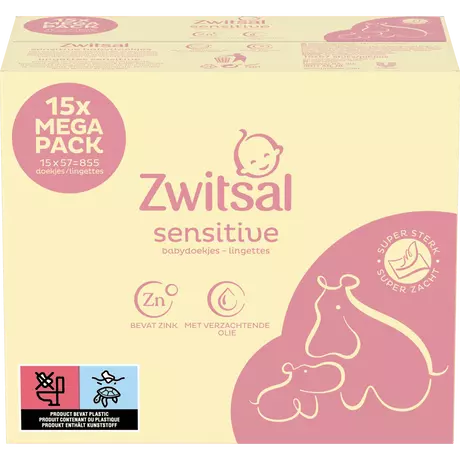 Zwitsal Sensitive Billendoekjes 15x57 stuks