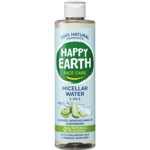 Happy Earth 100% Natuurlijke Face Care Micellair Water 3-In-1 300 Ml