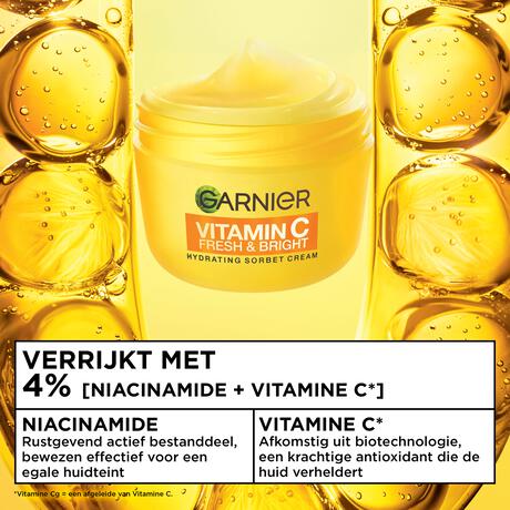 Garnier Vitamine C* Fresh & Bright Hydraterende Sorbet Creme 85 ML