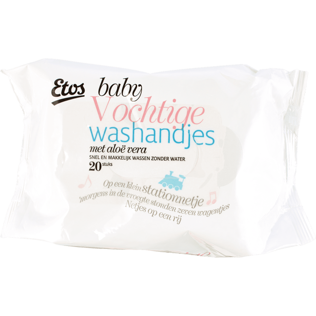Etos Baby Vochtige Wegwerpwashandjes 20 Stuks 20 Ea Etos