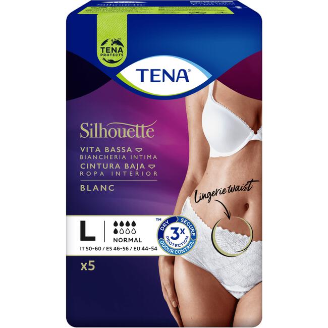 TENA Silhouette Pants Normal Wit Low Waist L 5 stuks