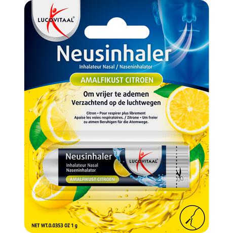 Lucovitaal Neusinhaler Vrijer Ademen - Amalfikust Citroen - 10gr