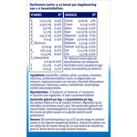 Davitamon Junior 3+ Kauwvitamines Multifruit