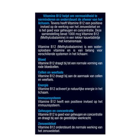 Lucovitaal Vitamine B12 1000 MCG 60 Kauwtabletjes Kersensmaak