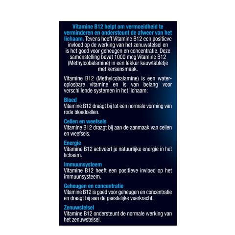 Lucovitaal Vitamine B12 1000 MCG 60 Kauwtabletjes Kersensmaak