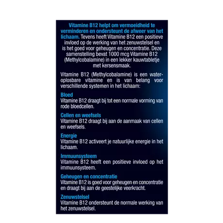 Lucovitaal Vitamine B12 1000 MCG 60 Kauwtabletjes Kersensmaak