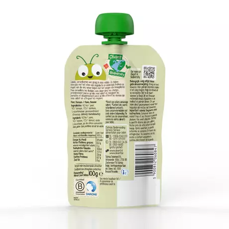 Olvarit Knijpfruit Peer Banaan 6+ Maanden 100 gram