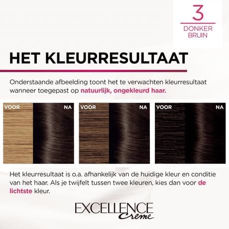 L'Oréal Paris Excellence Crème Verzorgende Crèmekleuring 3 Donkerbruin