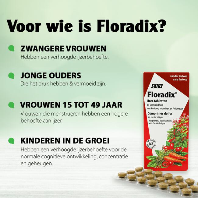 Salus Floradix Ijzer 147 Tabletten EA Etos