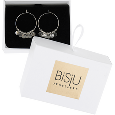 BiSjU Jewellery Earrings Zon Cirkel Studs Silver Plated SS