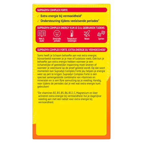 Supradyn Complex Forte Multivitamine Voor Extra Energie 95 Tabletten