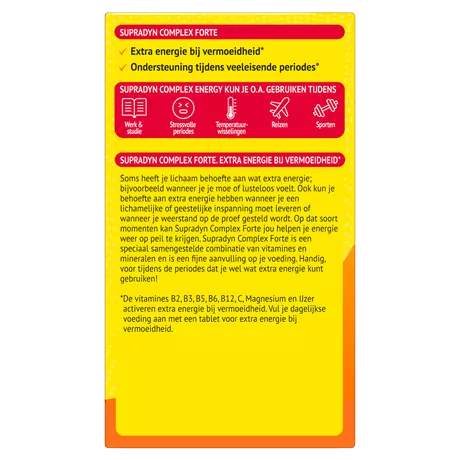 Supradyn Complex Forte Multivitamine Voor Extra Energie 95 Tabletten