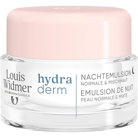Louis Widmer Hydraderm Nachtemulsie Zonder Parfum 50 ML