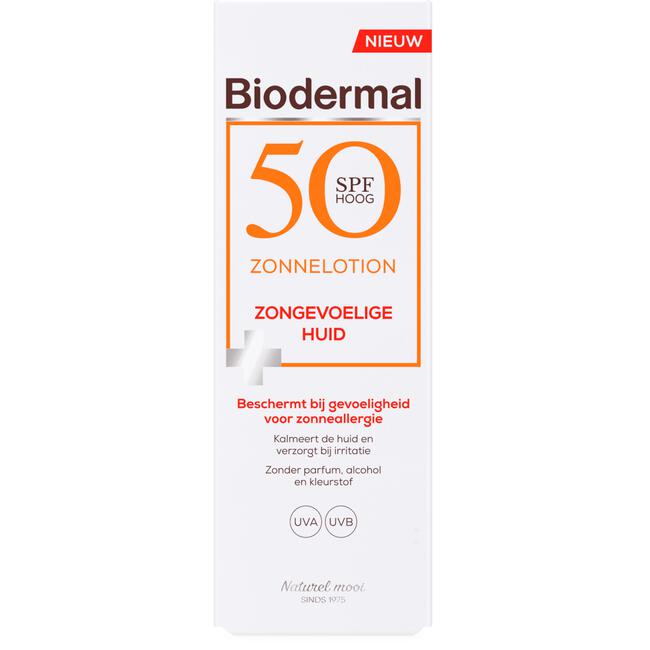 Biodermal Zonnelotion SPF 50 Zongevoelige Huid 100 ML
