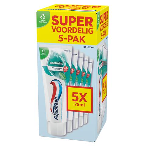 Aquafresh Cool Mint Tandpasta 5 stuks