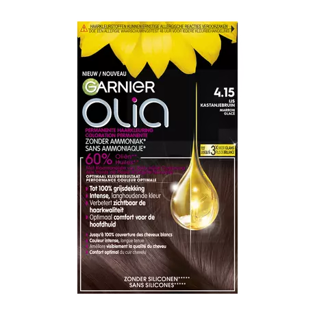 Garnier Olia Permanente Haarverf 4.15 IJs-Kastanjebruin