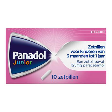 Panadol Junior Zetpil 125 MG Paracetemol van 3 maanden tot 1 jaar 10 stuks
