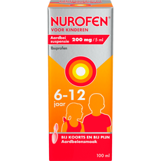 Nurofen voor Kinderen Aardbei Suspensie 200 mg/5 ML