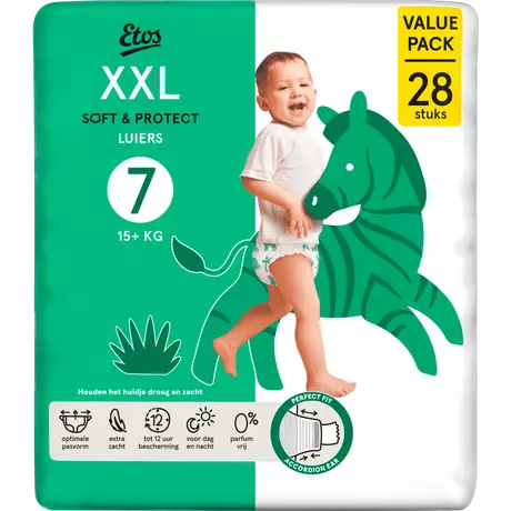 Etos Luiers XXL Maat 7 15+ kg Value Pack 28 stuks