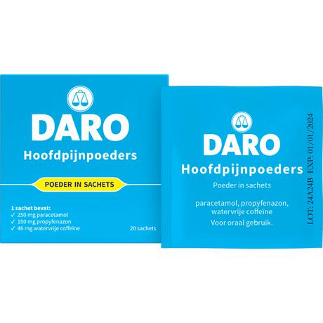 Daro Hoofdpijnpoeders 20 Sachets