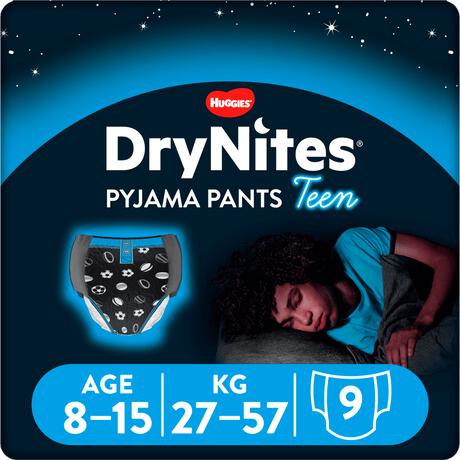 DryNites Stoere Luierbroekjes Jongens 9 Tot 13 Jaar (27 - 57 kg) 9 stuks