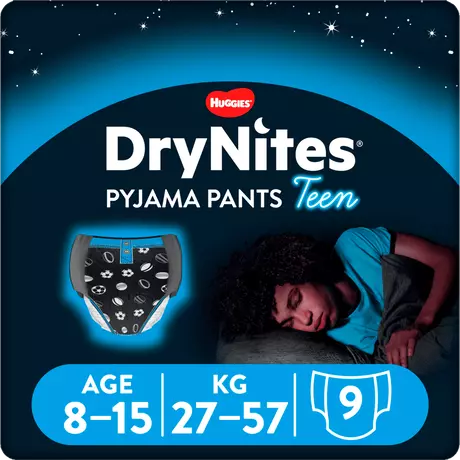 DryNites Stoere Luierbroekjes Jongens 9 Tot 13 Jaar (27 - 57 kg) 9 stuks
