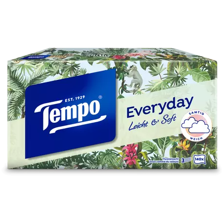 Tempo Everyday XXL Light box 3-Laags Tissues 140 stuks