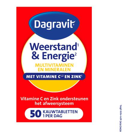 Dagravit Totaal 30 Weerstand & Energie 50 kauwtabletten