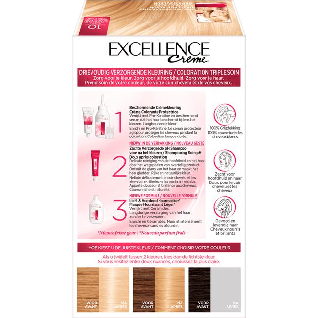 L'Oréal Paris Excellence Crème Verzorgende Crèmekleuring 10 Extra Lichtblond