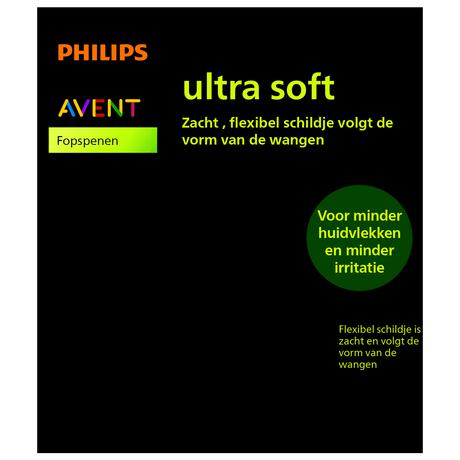 Philips Avent Ultra Soft – Superzachte siliconen fopspeen (18mnd+) – 2 stuks - SCF093/05
