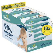 Pampers 99% Water Billendoekjes 18x60 stuks