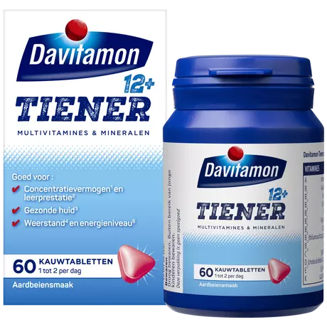 Davitamon Multi 12+ Kauwvitamines Aardbei 60 Stuks