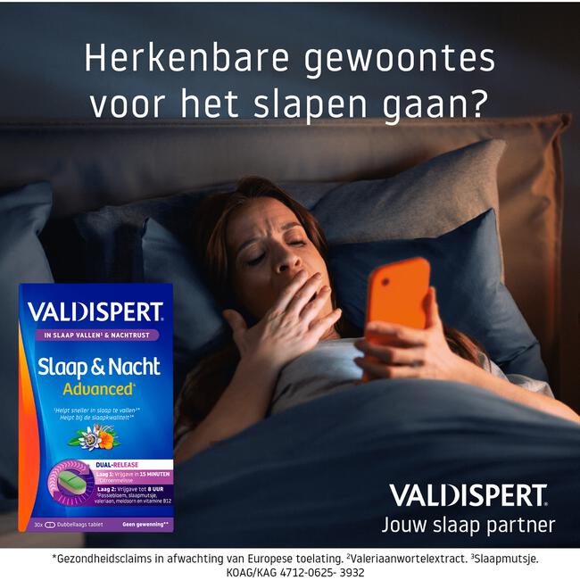 Valdispert Slaap en Nacht Advanced 30 Stuks