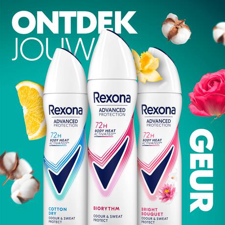 Rexona Woman Advanced Protection Biorythm Deodorant Spray 150 ML