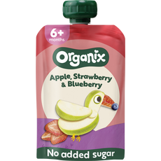 Organix Knijpfruit Appel Aardbei Bosbes 6+ Maanden 100 gram