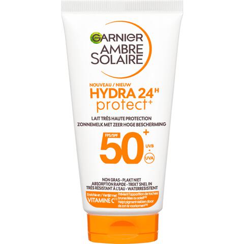 Garnier Ambre Solaire Hydra 24H Protect Lotion Zonnebrandcrème SPF 50 50ml Reisformaat Waterresistent